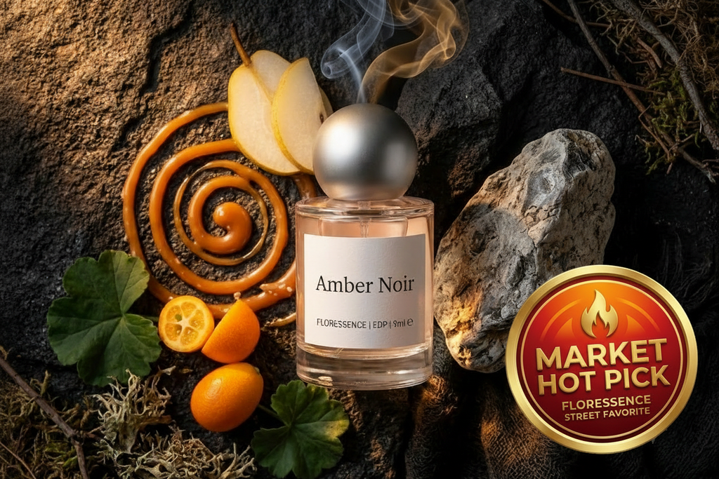 Amber Noir with Badge Lower Right