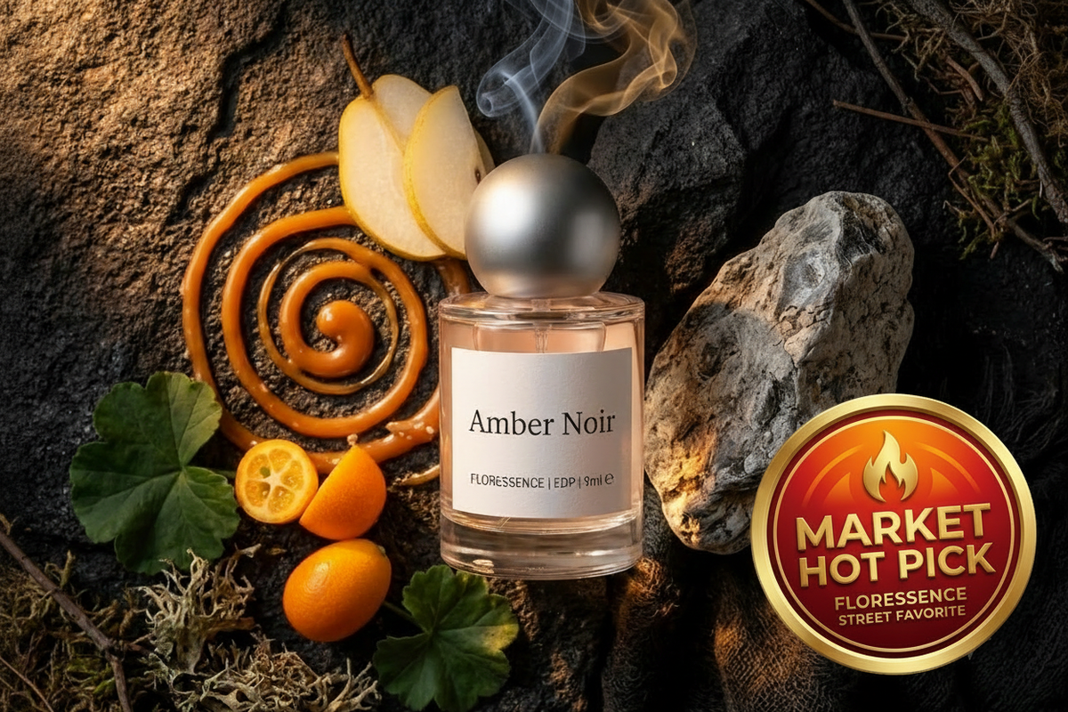 Amber Noir with Badge Lower Right