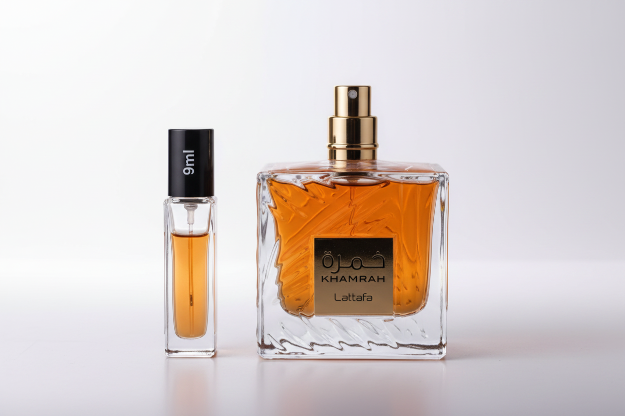 Lattafa Khamrah - Atomizer + Full Size